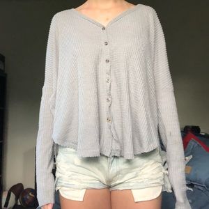 URBAN OUTFITTERS long sleeve waffle shirt